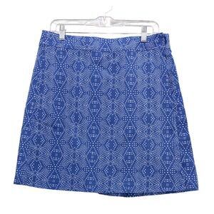 Rip Skirt Hawaii Blue Geometric Print Mini Skirt‎ Sz M